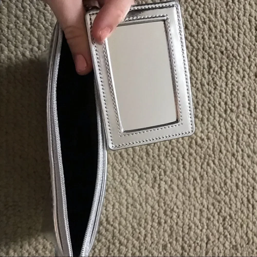 Bobbi Brown silver Cosmetic Bag